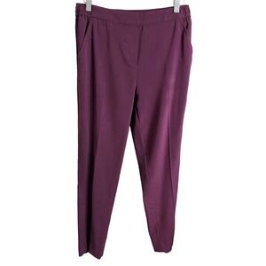 Whbm White House Black Market Burgundy The Slim Ankle Pants Women's Size 6